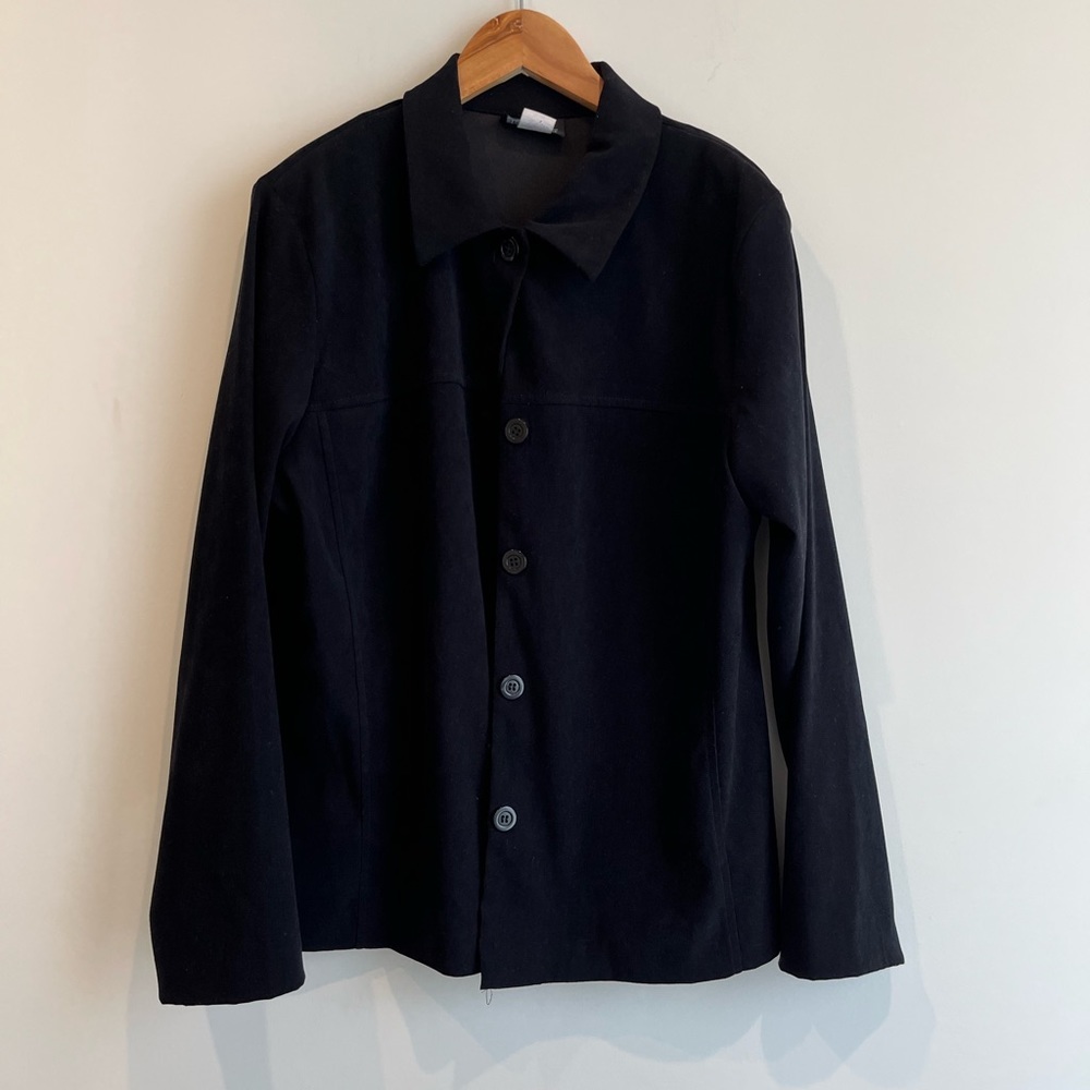 Wildlife Sportswear Black Button Down Jacket‎ Top